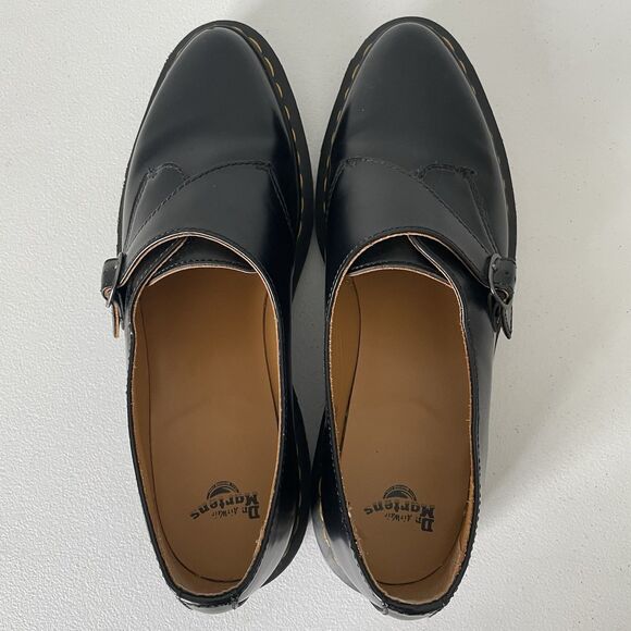 Dr. Martens Agnes Slip On Oxfords Black Leather Mary Jane Shoes Women's Size 10 - Picture 9 of 16